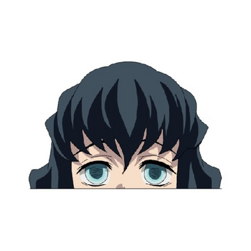 Demon Slayer 'Muichiro Tokito | Sad' Vinyl Car Peeker Sticker