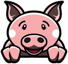 Cute 'Peeking Pig' Vinyl Car Peeker Sticker