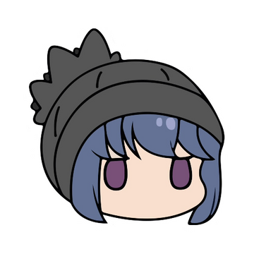 Laid-Back Camp 'Chibi Rin Shima | Head' Vinyl Car Sticker