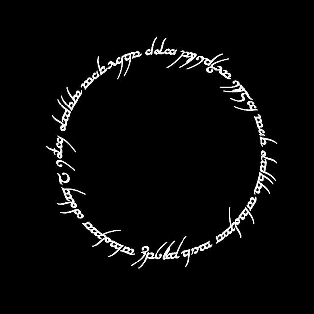 The Lord of the Rings 'One Ring Inscription' Vinyl Car Sticker