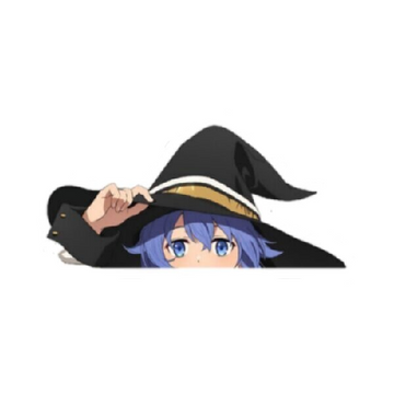 Mushoku Tensei 'Roxy Migurdia | Magician Hat | Shy' Vinyl Car Peeker Sticker