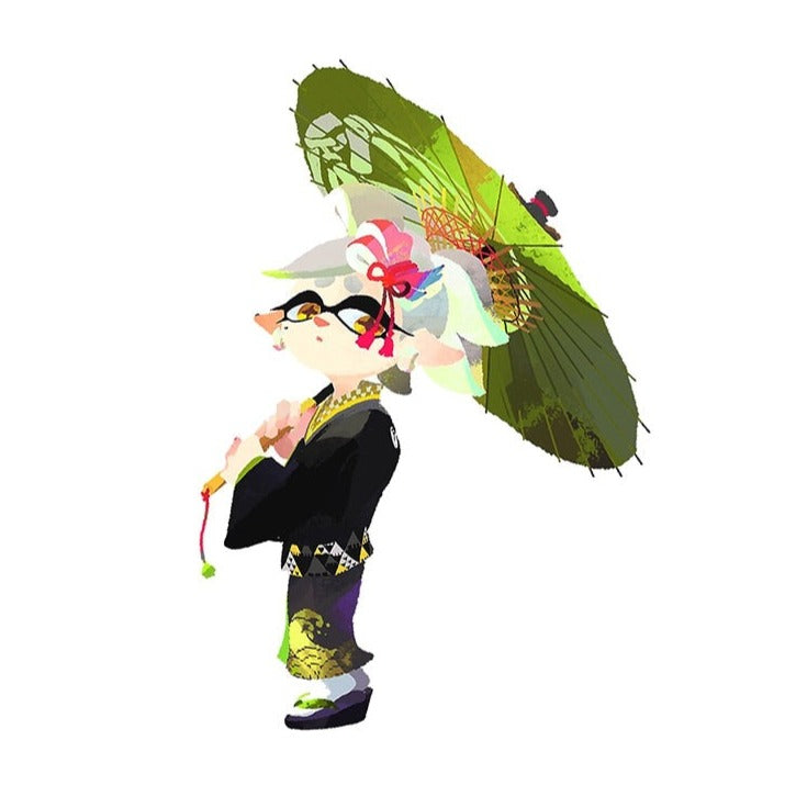 Splatoon 'Marie | Kimono and Green Umbrella' Vinyl Car Sticker