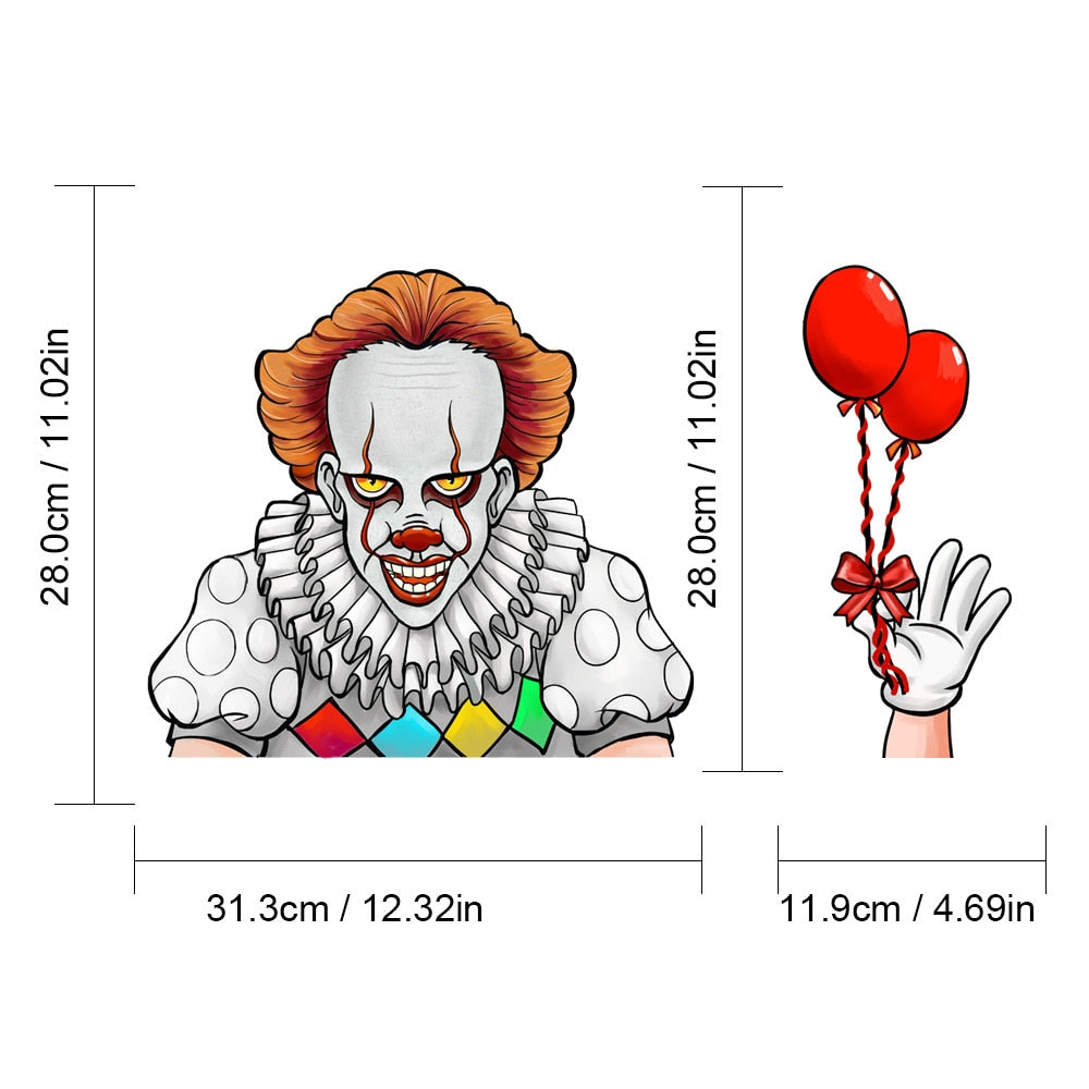 It Clown 'Pennywise | Balloons' Vinyl Car Wiper Sticker