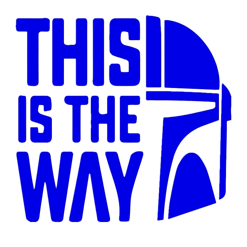 Star Wars 'This Is The Way | Half Mandalorian Helmet' Vinyl Car Sticker