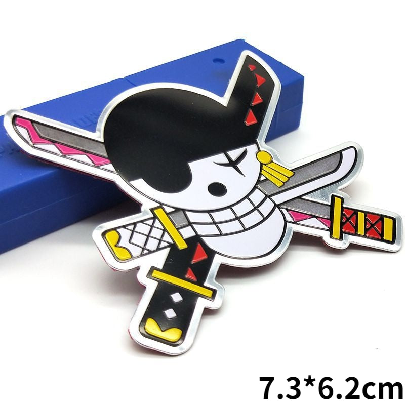One Piece 'Roronoa Zoro Logo' Metal Car Sticker