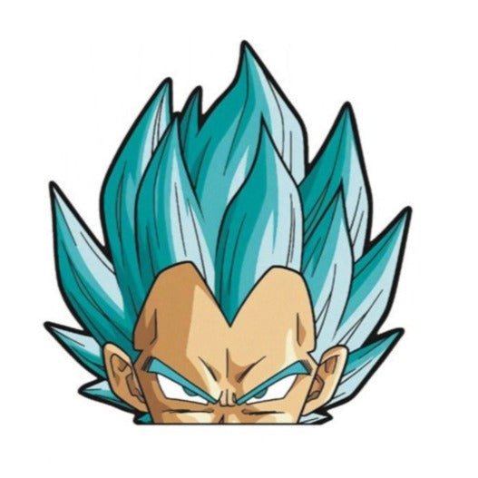 Dragon Ball Z 'Vegeta | Mint Green Hair' Vinyl Car Peeker Sticker