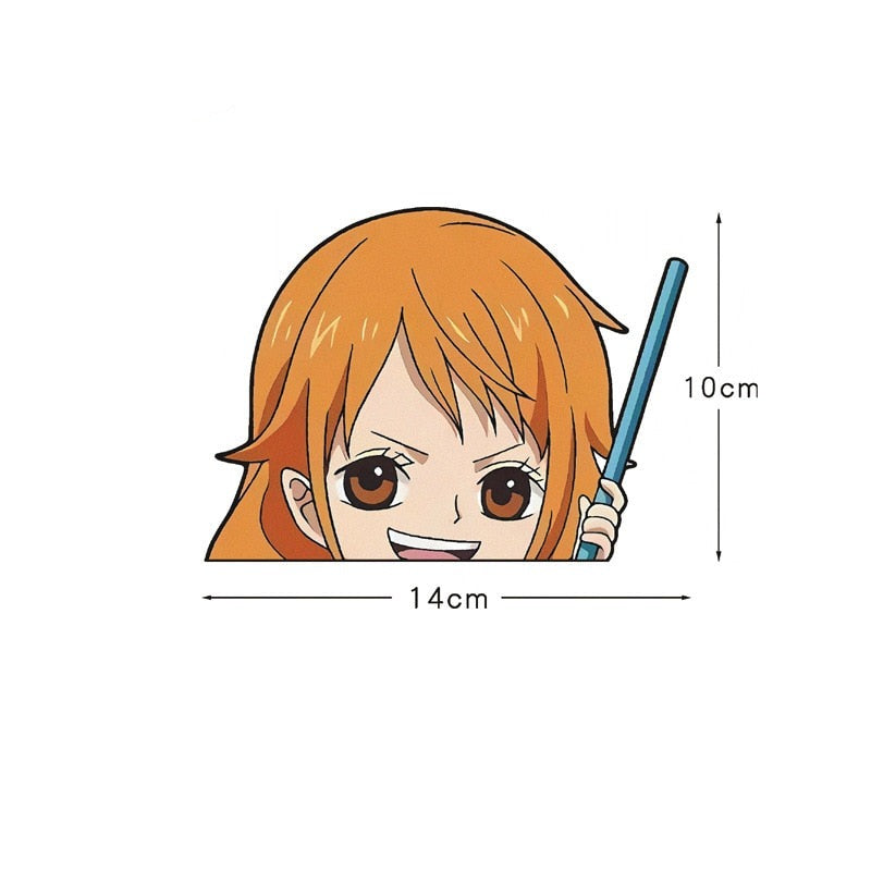 One Piece 'Nami | Smiling' Vinyl Car Peeker Sticker