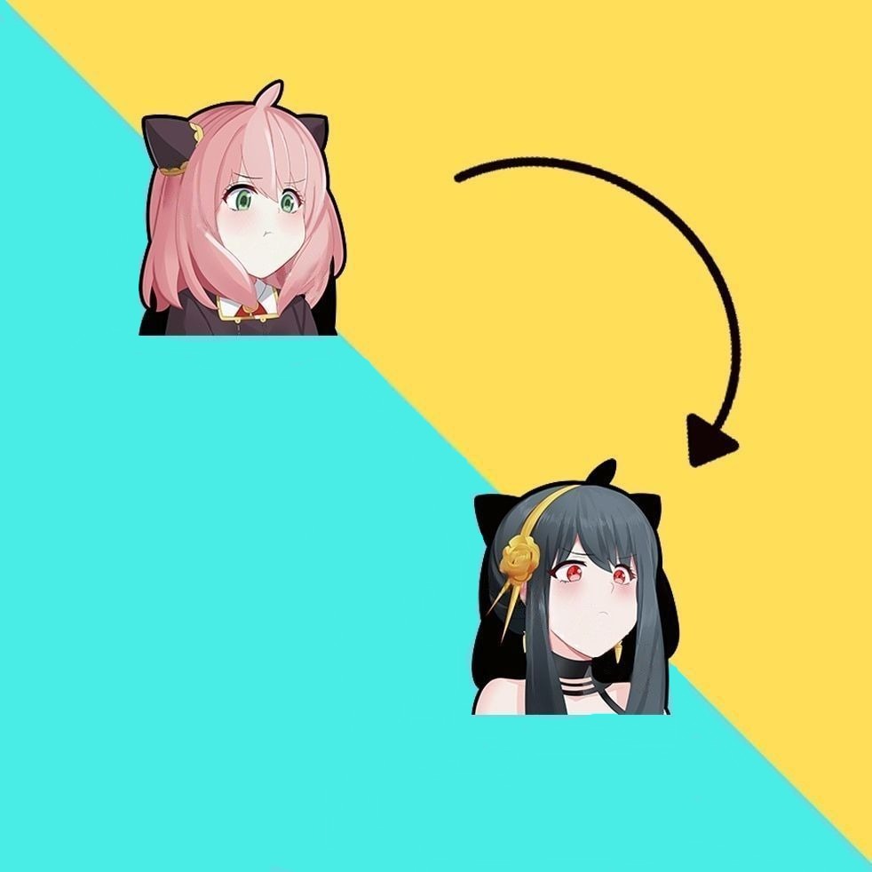 Spy x Family 'Anya Forger x Yor Forger' Vinyl Car 3D Motion Sticker