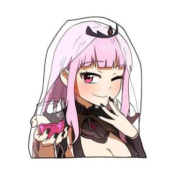 Virtual YouTuber 'Mori Calliope | Winks' Vinyl Car Peeker Sticker