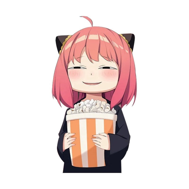 Spy x Family 'Anya Carrying Popcorn' Vinyl Car Sticker