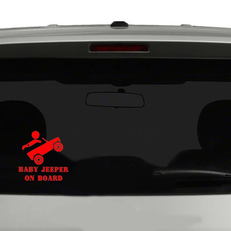 Baby Jeeper On Board 'Driving' Vinyl Car Sticker