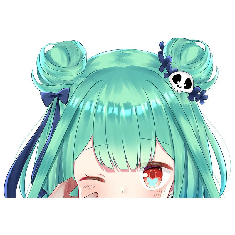 Virtual YouTuber 'Uruha Rushia | Winks' Vinyl Car Peeker Sticker