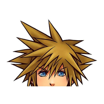 Kingdom Hearts 'Sora | Blue Eyes' Vinyl Car Peeker Sticker