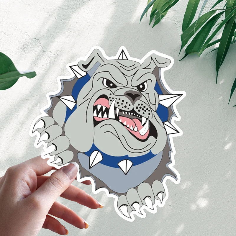 Bulldog 'Angry' Vinyl Car Peeker Sticker