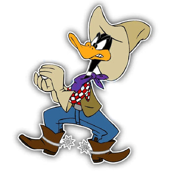 Looney Tunes 'Daffy Duck | Cowboy' Vinyl Car Sticker