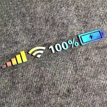 Cute 'Wifi And Battery Level' Vinyl Car Sticker