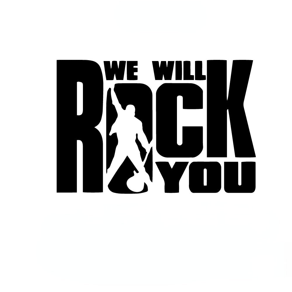 Freddie Mercury 'We Will Rock You' Vinyl Car Sticker