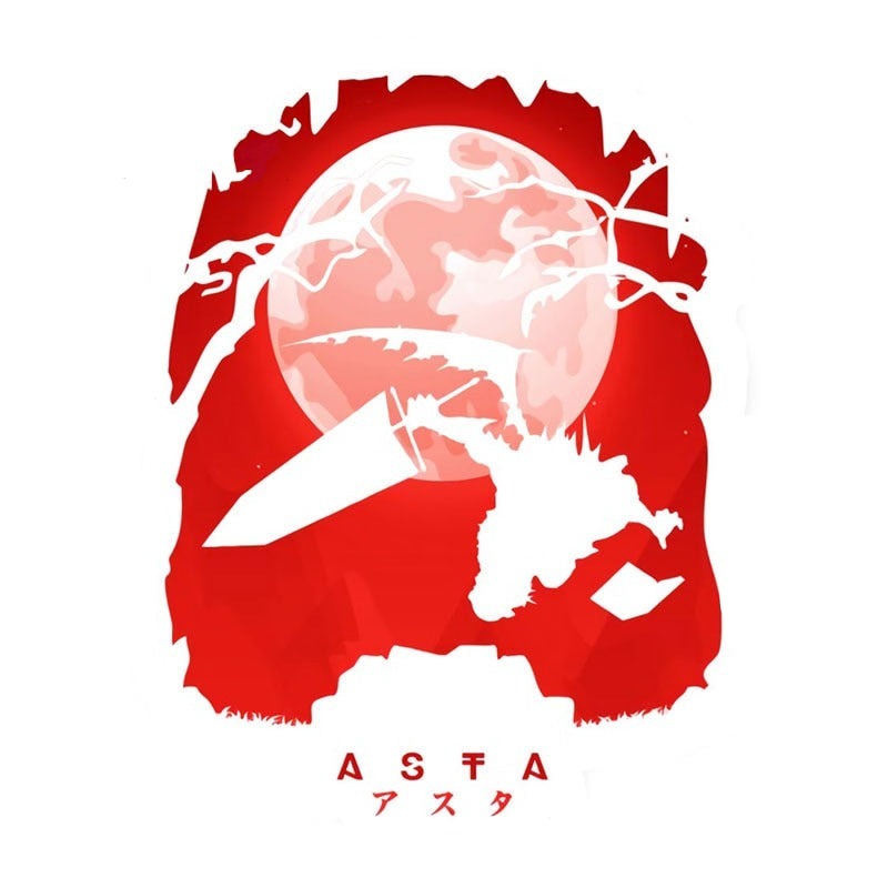 Black Clover 'Asta | Attacking | Full Moon' Vinyl Car Sticker