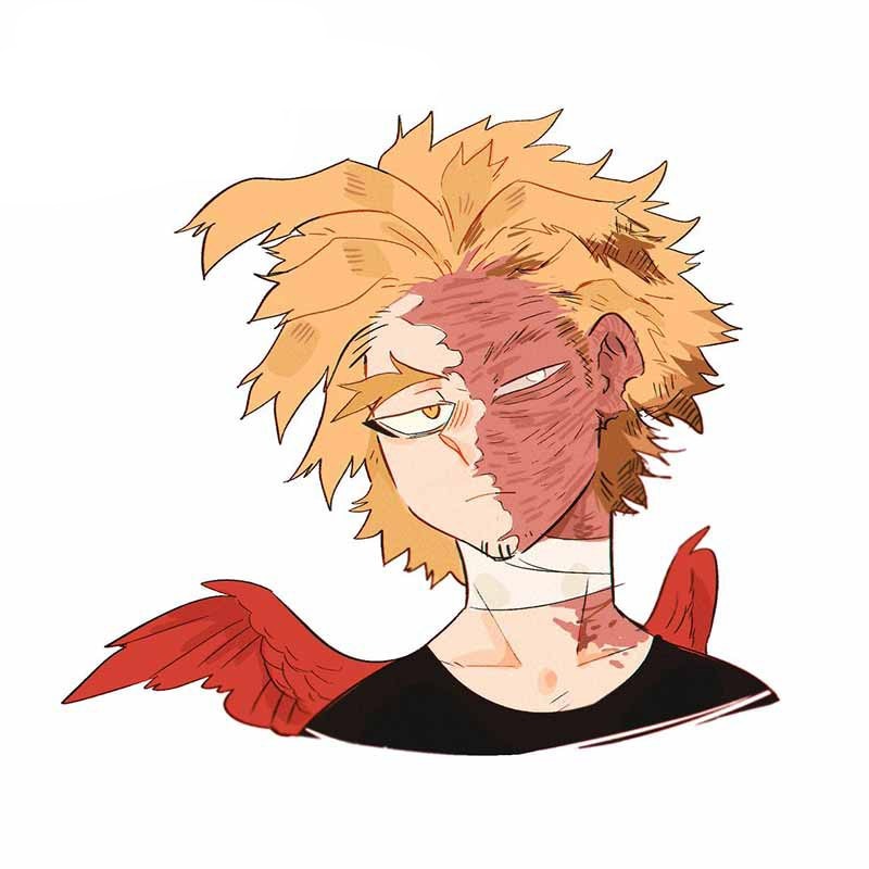 My Hero Academia 'Hawks | Half Burned Face' Vinyl Car Peeker Sticker