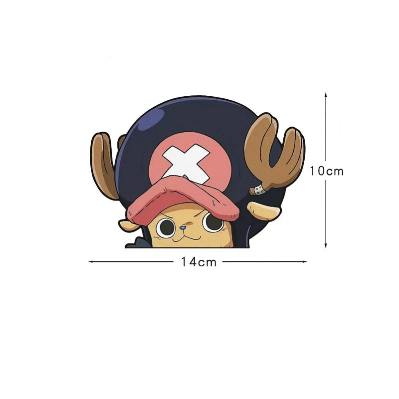 One Piece 'Tony Tony | Black Pink Hat' Vinyl Car Peeker Sticker