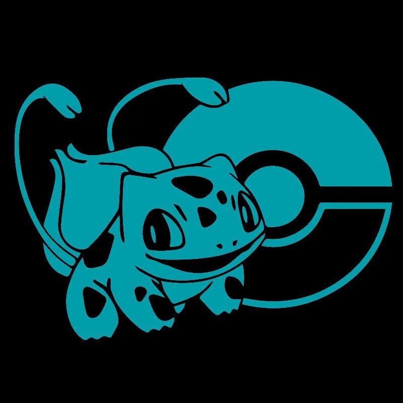 Pokémon 'Bulbasaur and Pokeball' Vinyl Car Sticker