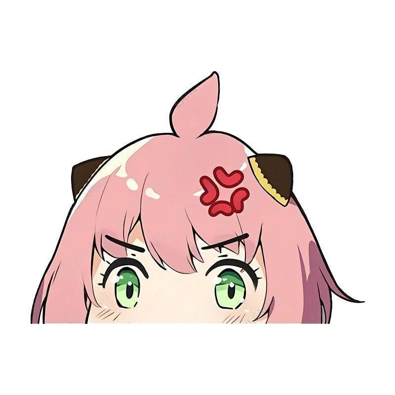 Spy × Family 'Anya Forger | Pissed Off' Vinyl Car Peeker Sticker