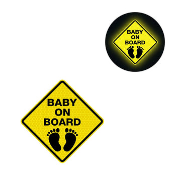 Baby On Board 'Footprints | Reflective' Vinyl Car Sticker
