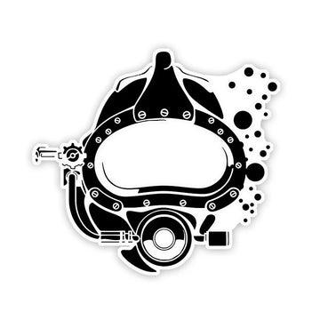 Scuba Diving 'Helmet' Vinyl Car Sticker