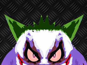 Pokemon 'Ghost Gengar | Green Hair' Vinyl Car Peeker Sticker