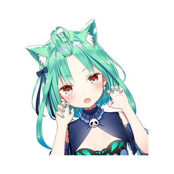 Virtual YouTuber 'Uruha Rushia | Rawr Hand' Vinyl Car Peeker Sticker