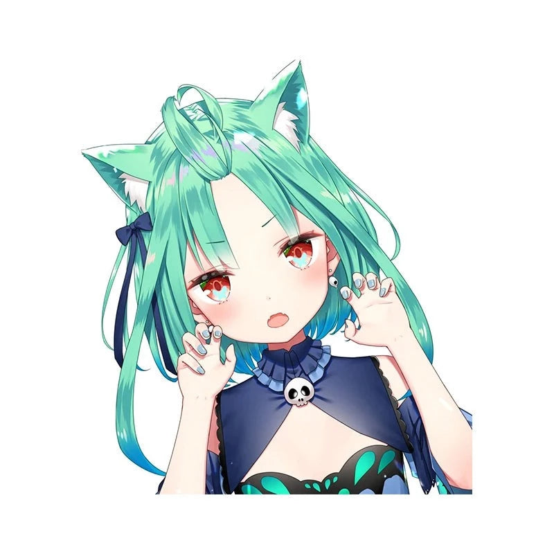 Virtual YouTuber 'Uruha Rushia | Rawr Hand' Vinyl Car Peeker Sticker