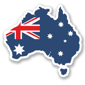 Australia Flag 'Map' Vinyl Car Sticker