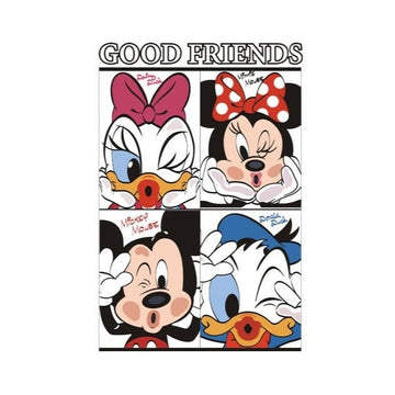 Good Friends 'Daisy-Minnie-Mickey-Donald | Pout Lips And Winks' Vinyl Car Sticker