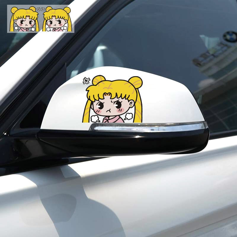 Sailor Moon 'Chibi Moon | Angry' Vinyl Car Peeker Sticker