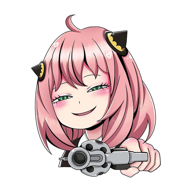 Spy x Family 'Anya | Pointing Gun' Vinyl Car Sticker