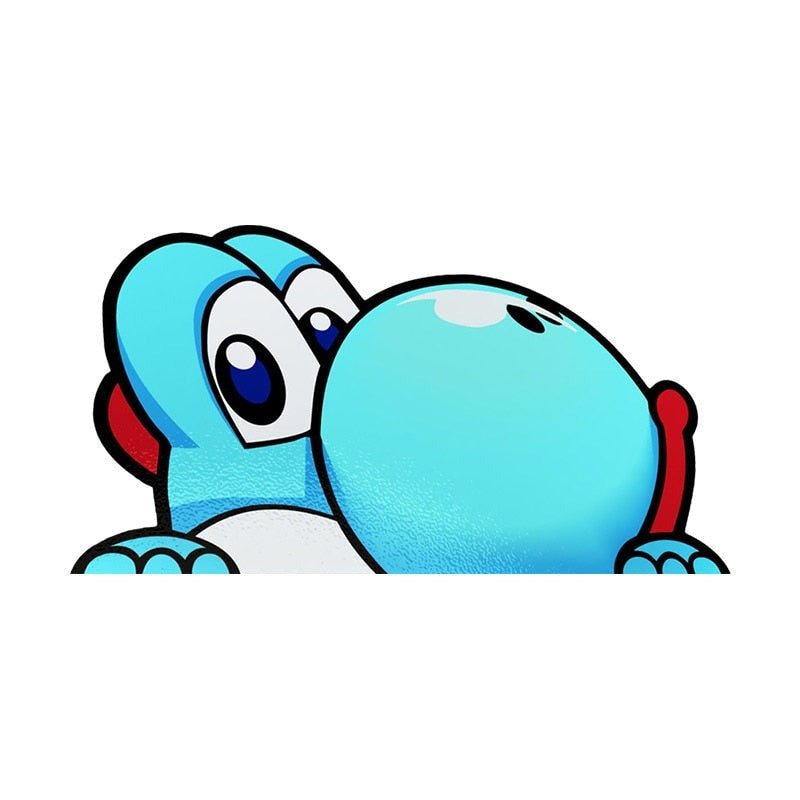 Super Mario Bros. 'Yoshi | Peeking Dinosaur | 1.0' Vinyl Car Peeker Sticker