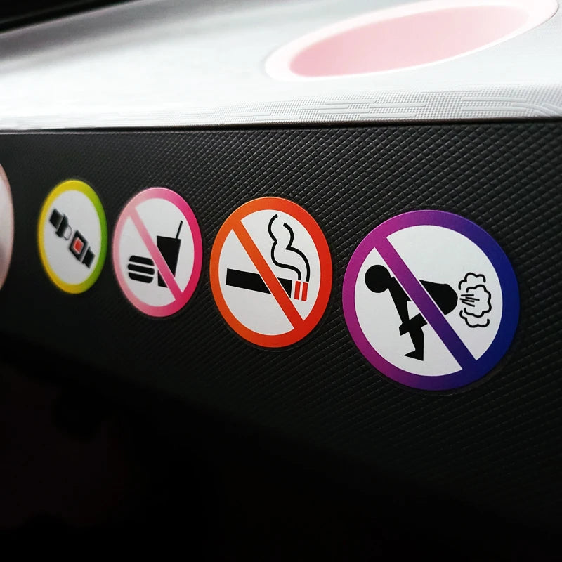 Warning Sign 'Random Signs | Set of 4' Vinyl Car Sticker