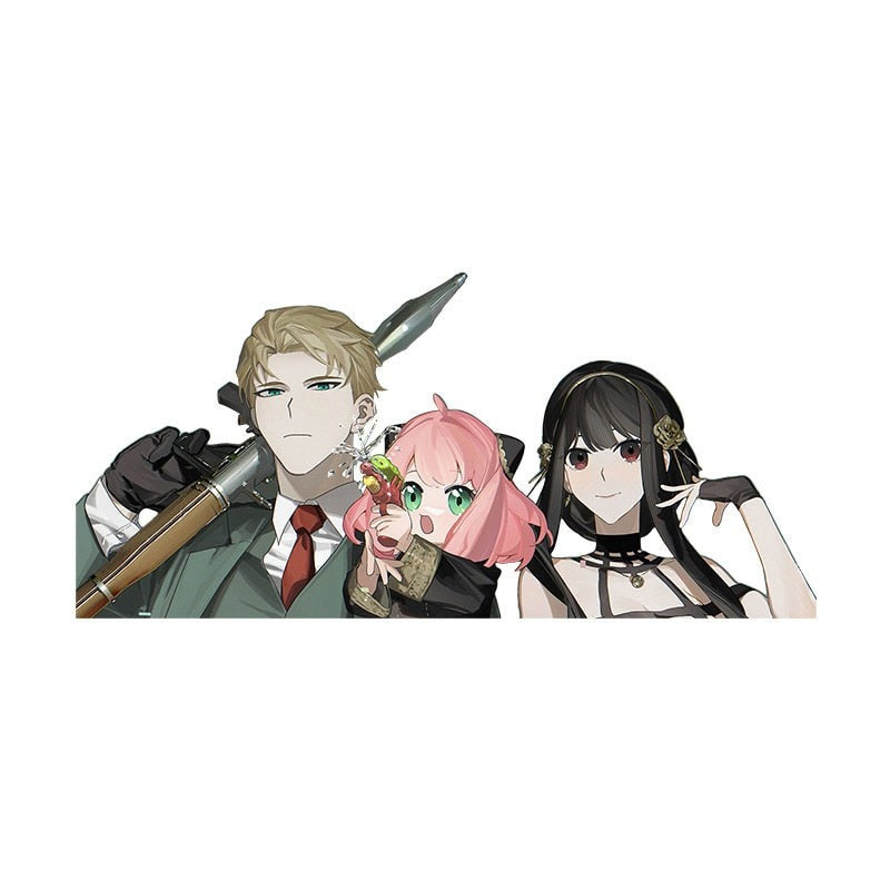 Spy x Family 'Loid-Yor-Anya Forger | Water Gun' Vinyl Car Sticker