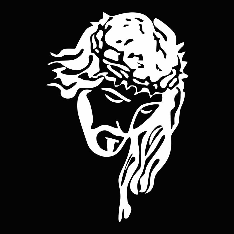 Jesus Christ 'Head | Thorn Crown' Vinyl Car Sticker
