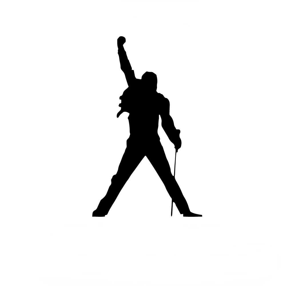 Freddie Mercury 'Silhouette Famous Pose' Vinyl Car Sticker