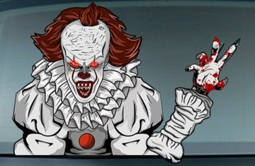 It 'Pennywise | Scary Clown' Vinyl Car Wiper Sticker