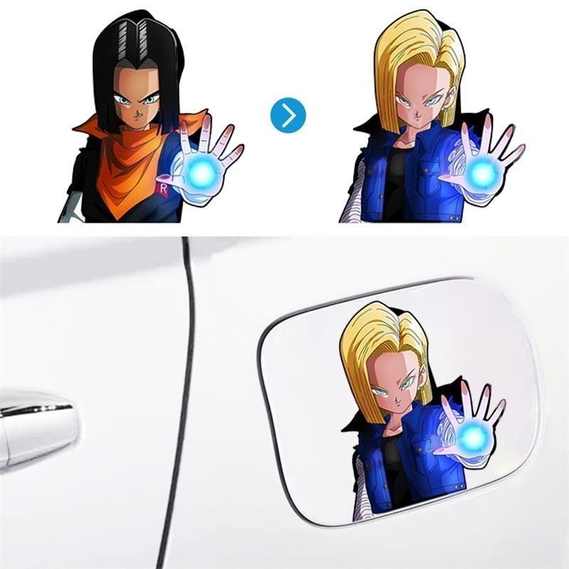 Dragon Ball Z 'Android 17 And 18' Vinyl Car 3D Motion Sticker