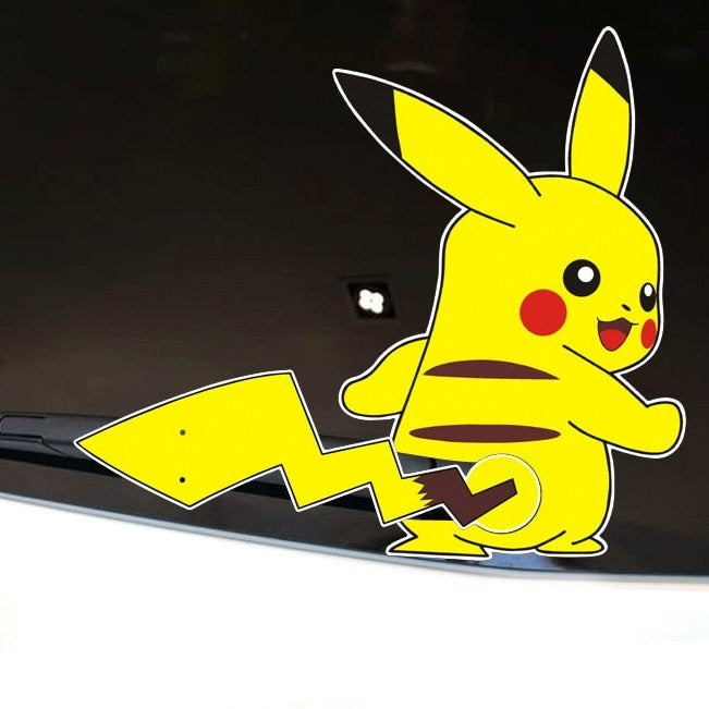 Pokemon 'Pikachu | Smiling | Left' Vinyl Car Wiper Sticker