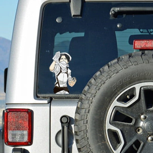 Attack on Titan 'Levi | Wiping' Vinyl Car Sticker