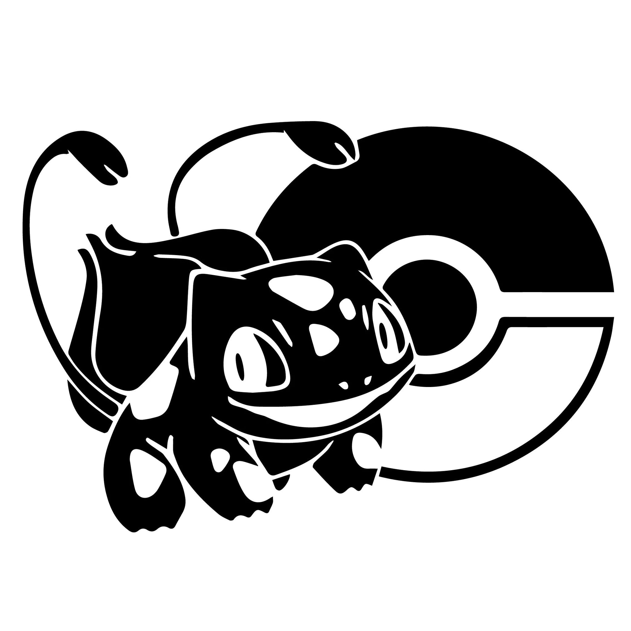 Pokémon 'Bulbasaur and Pokeball' Vinyl Car Sticker