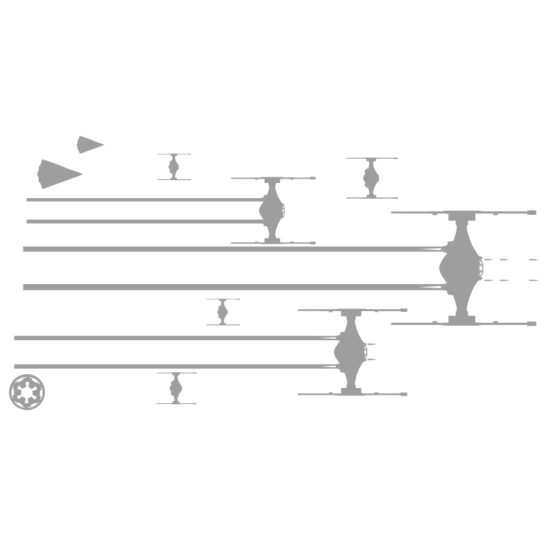 Star Wars 'Tie Fighters Battle | Shooting' Vinyl Car Sticker