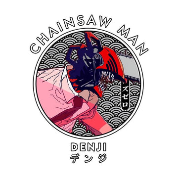 Chainsaw Man 'Denji | Seigaiha Wave | Chainsaw Head' Vinyl Car Sticker