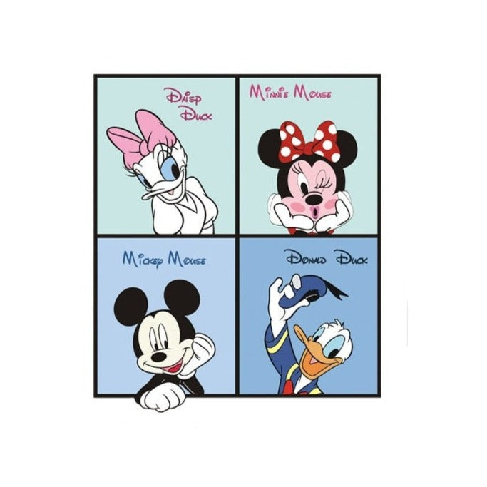 Mickey Mouse 'Daisy-Minnie-Mickey-Donald | Portrait' Vinyl Car Sticker