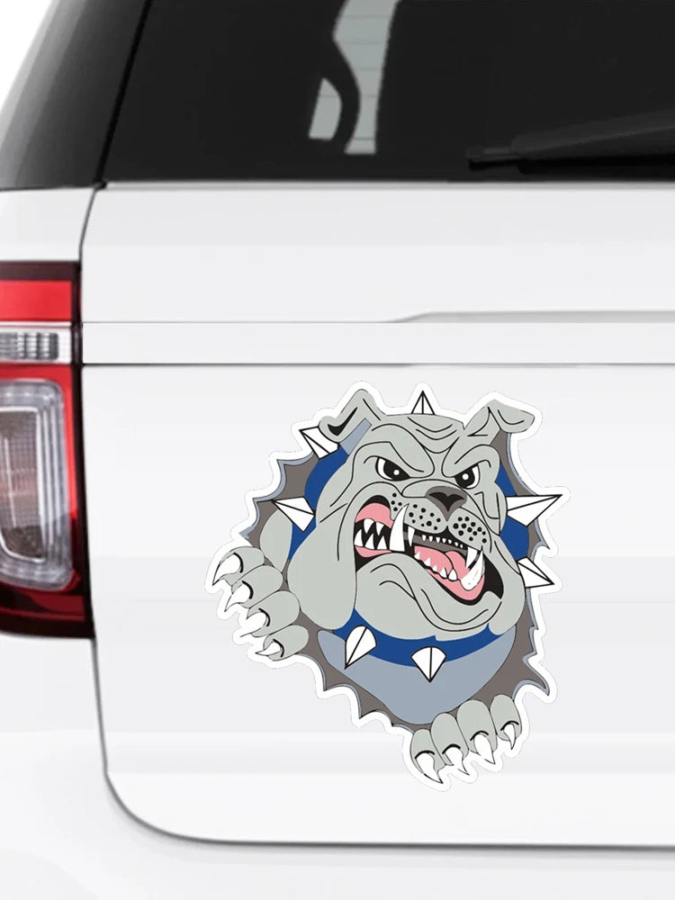 Bulldog 'Angry' Vinyl Car Peeker Sticker