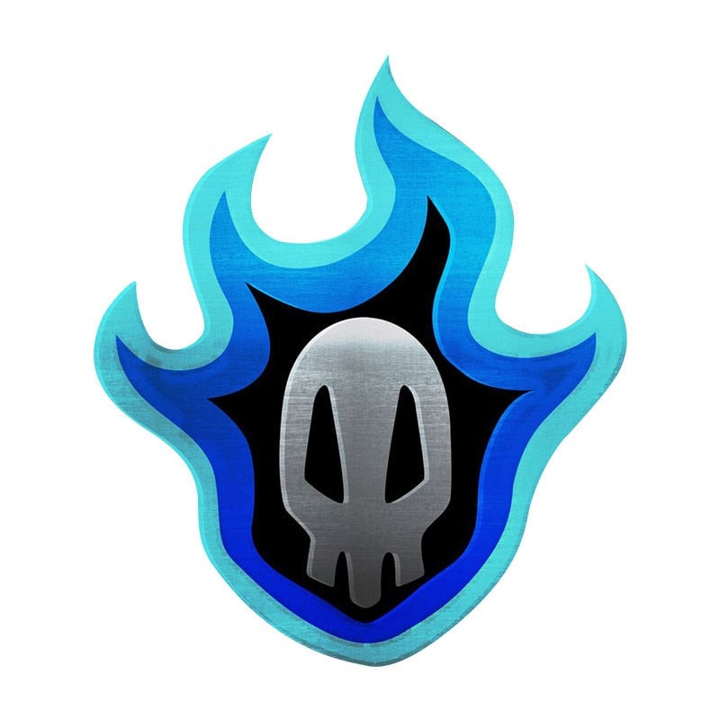 Bleach 'Skull Logo | Blue Flames' Vinyl Car Sticker